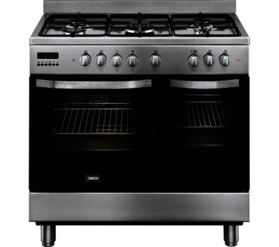 Zanussi ZCK98307XA 90 cm Dual Fuel Range Cooker - Stainless Steel